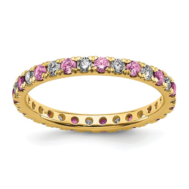 Diamond2Deal Eternity Band Yellow Gold US 9 3