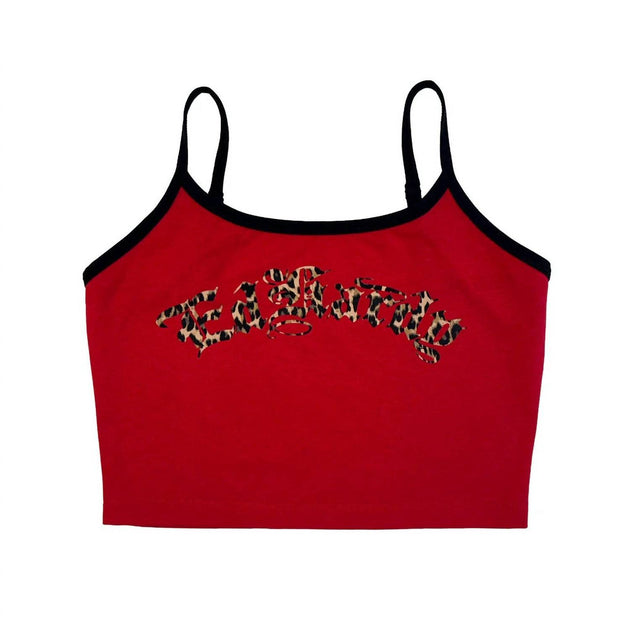 Ed Hardy Leopard Sleeper Cami Top Red X-Small 3