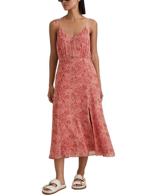 Reiss Olivia Midi Dress Red US 8 2