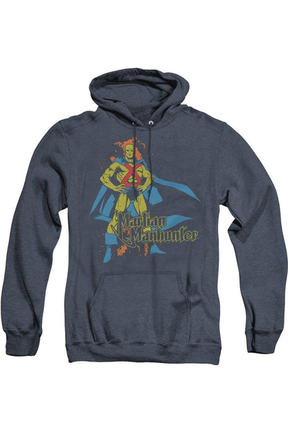 Gildan DC Comics Martian Manhunter Hooded Sweatshirt Blue XX-Large 2