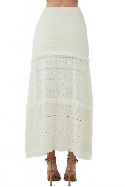 js71 Mira Maxi Skirt White Small 4