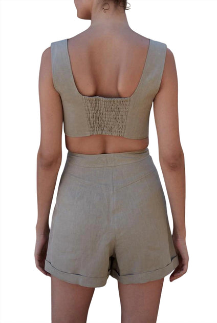 Le Kasha Cesare Leinen Shorts Beige Medium 3
