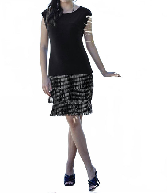Frank Lyman Beaded Fringe Gatsby Dress 249411U main image 0
