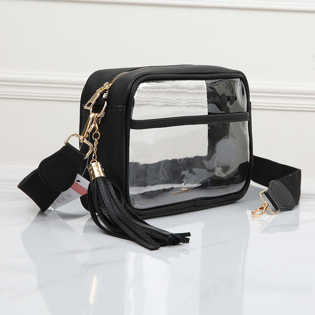 FASHNZFAB Transparent Rectangular Crossbody Bag Blue One Size 5