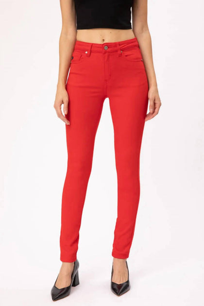 KanCan High Rise Skinny Jeans Rouge XLarge 2