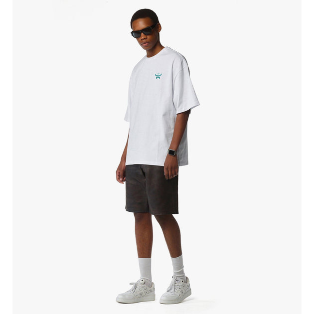 MCM x Snipes Rhinestone Logo T-Shirt White X-Small 4