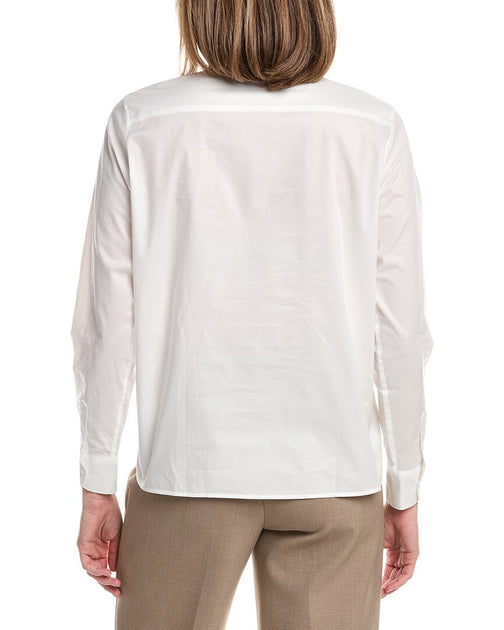 Brooks Brothers Poplin Placket Blouse White XL 3