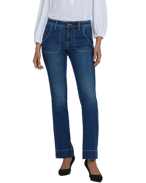NYDJ Barbara Bootcut Jean Dark Loire Blue US 6 2