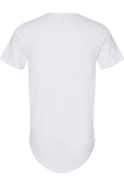 BELLA + CANVAS Jersey Curved Hem Tee White Small 3
