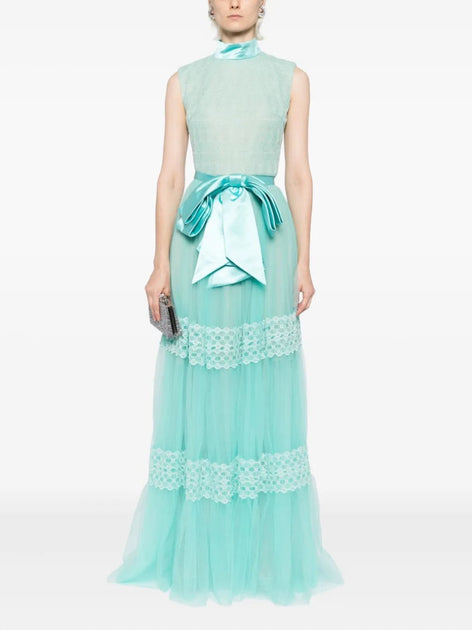 Saiid Kobeisy Lace Long Dress Black EU 46 5