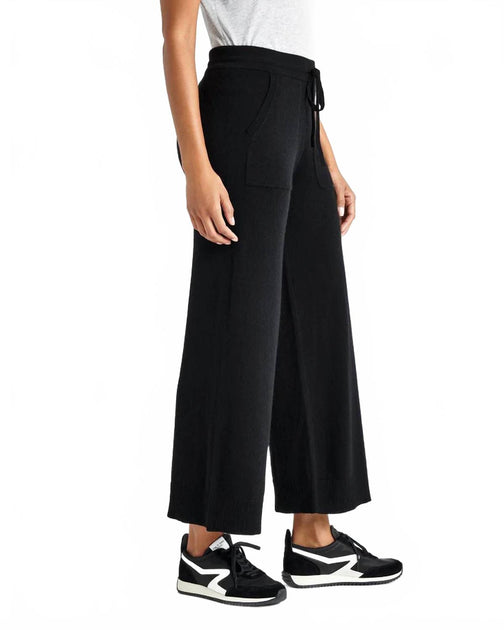 Splendid Supersoft Crop Wide Leg Pant Black XSmall 3