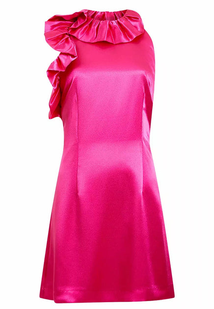 French Connection Adora Satin Dress Pink US 4 2