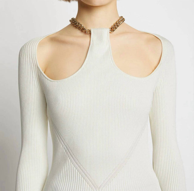 Proenza Schouler Clean Viscose Knit Top White Medium 4