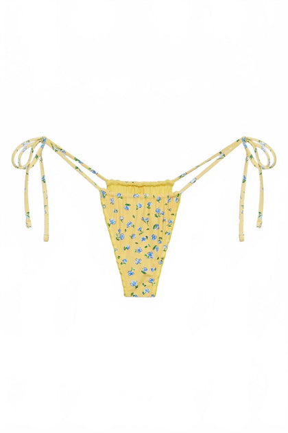 Frankies Bikinis Tidal Bas de Maillot Micro Jaune Petit 4