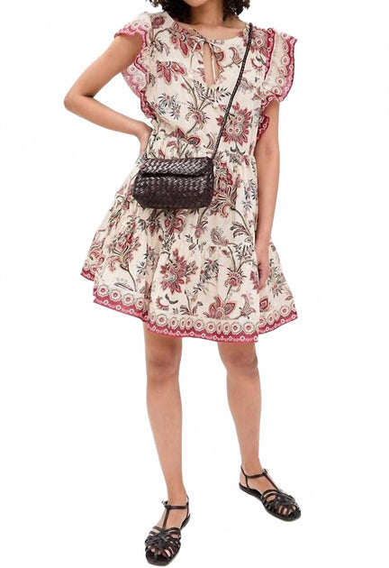 SEA Cassandra Print Tunic Mini Dress Multi Medium 3