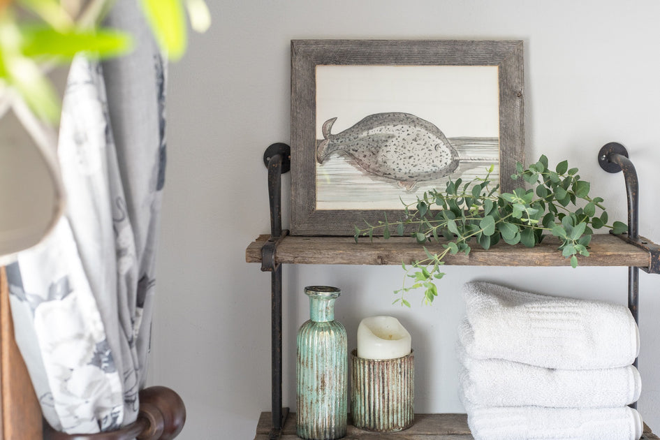 Hivvago Rustic Farmhouse Wood Frame Dark Gray 3