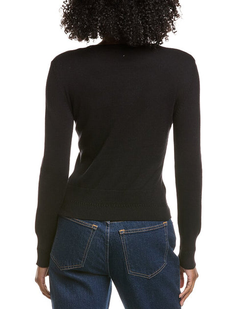 Hannah Rose Classic Button Cardigan Schwarz Large 3