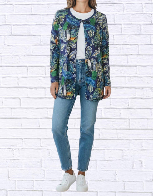 Diva USA Button-Through Knit Cardigan Multi EU 34 4