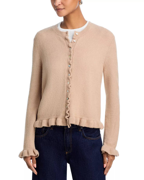 SIX/FIFTY Chelsea Ruffle Sweater Beige XSmall 2