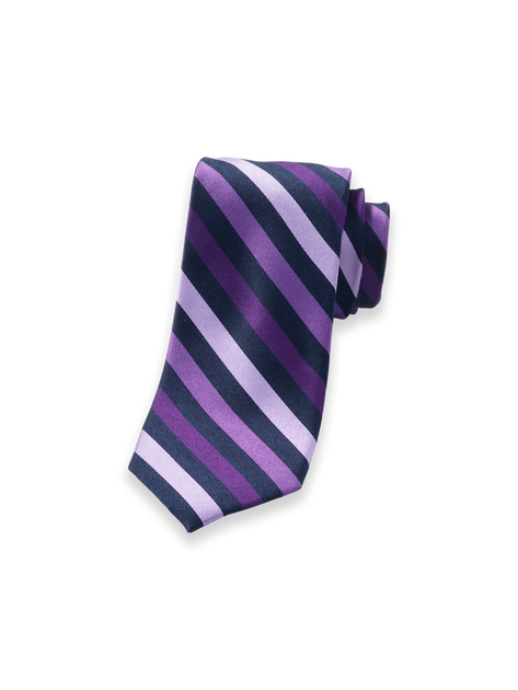 Paul Fredrick Stripe Woven Silk Tie Blue Long 9
