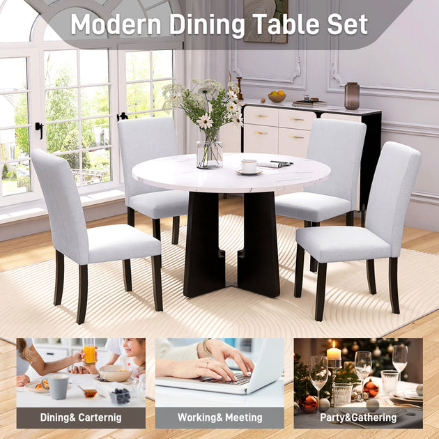 Streamdale 5-Piece Round Dining Set 4