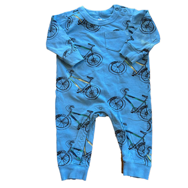 Tea Boys Blue Bicycles Long Sleeve Outfit Blue 6-12 Months 2