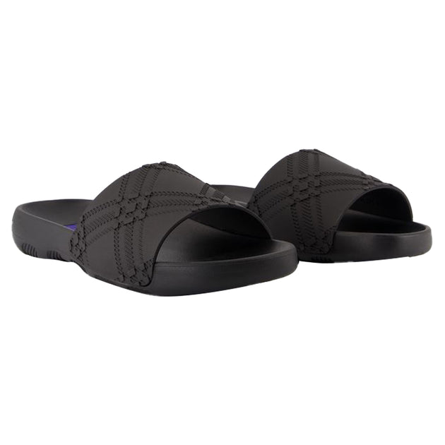 サンダル・ミュール Burberry Lf Dive Sandals - Burberry - Synthetic - Black Burberry Lf Dive Sandals - - Synthetic - Black | ShopSimon