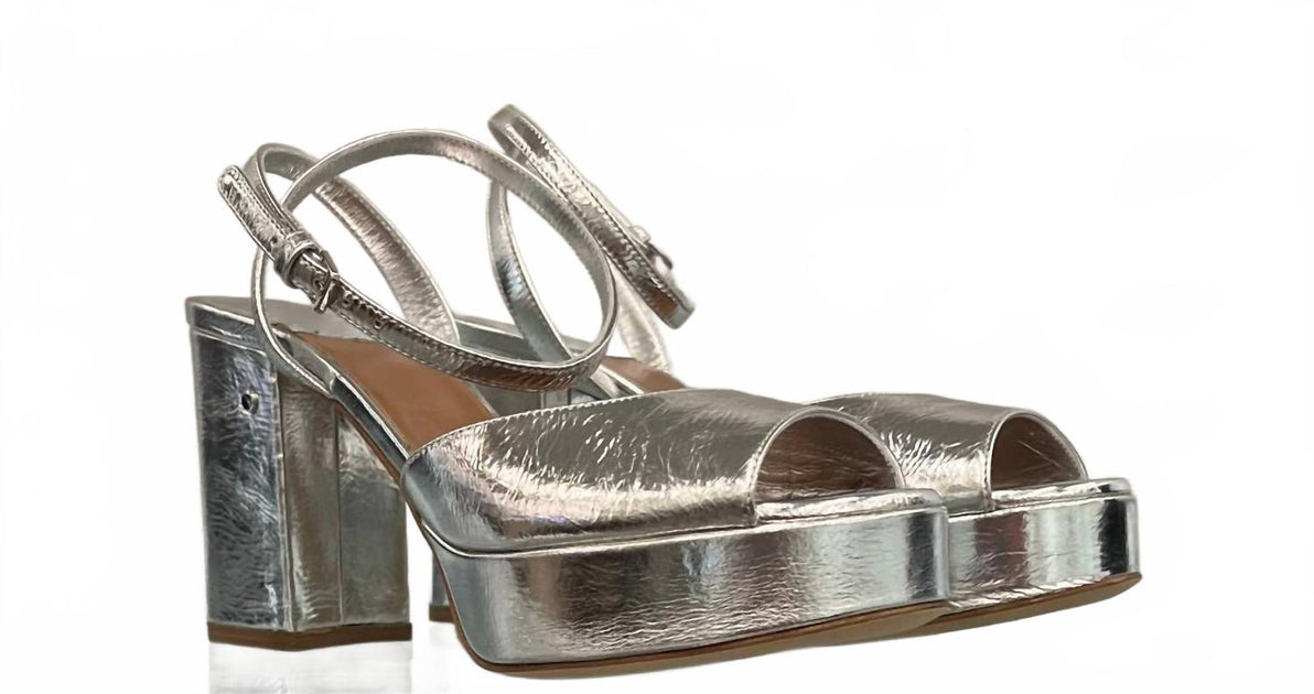 Laurence Dacada Jenna Platform Sandal Silver EU 35.5 3