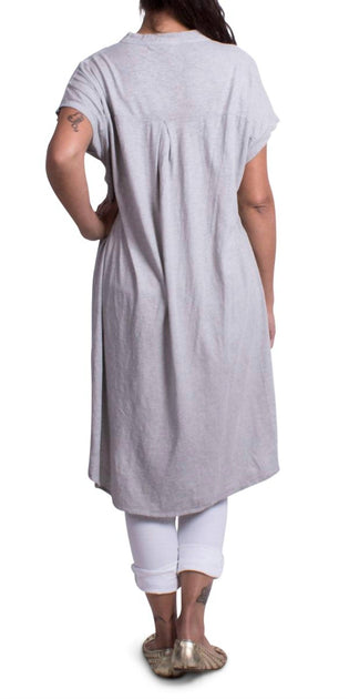 GIGI MODA Silvia Mini Shirt Dress Grey One Size 3