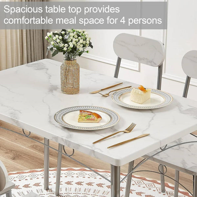 Hivvago 5-Piece Dining Set White 6