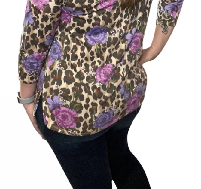 Honeyme Spliced Long Sleeve Tee Multi Small 3