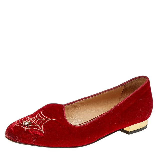 Charlotte Olympia Ballet Flats Red EU 37 2