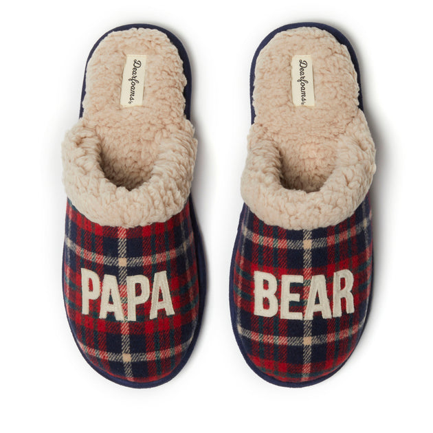 Dearfoams Papa Bear Scuff Slipper Multi Small 2