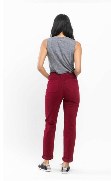 Judy Blue On A Roll Jogger Pants Red 26 4