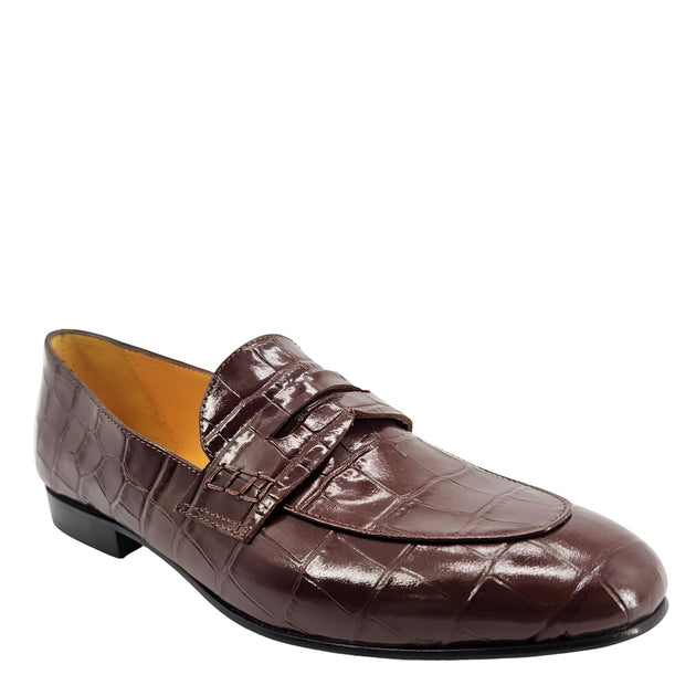 Madison Maison Leather Flat Moc Croc Loafer Black EU 37 3
