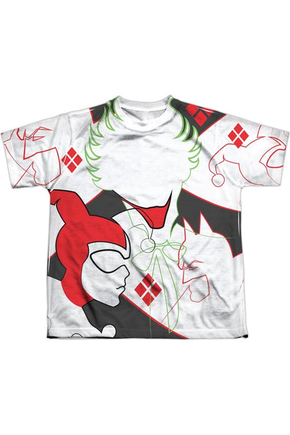 Gildan DC Comics Joker/Harley Youth Polyester T-Shirt White XLarge 2