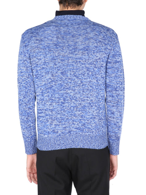 Ballantyne Crew Neck Wool Sweater Blue EU 50 4