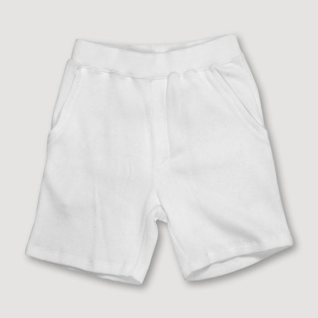 Articl3 Men's Waffle Lounge Shorts White Large 2