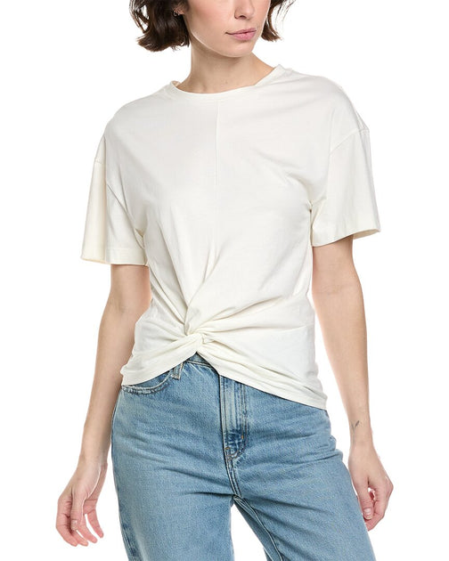 rag & bone Mia Draped T-Shirt White XXS 2