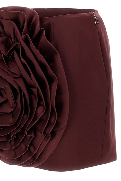 Rotate Birger Christensen Satin Mini Skirt Red EU 40 4