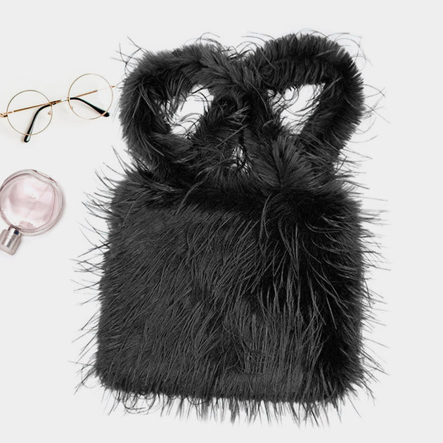 FASHNZFAB Furry Tote Bag Multi One Size 4
