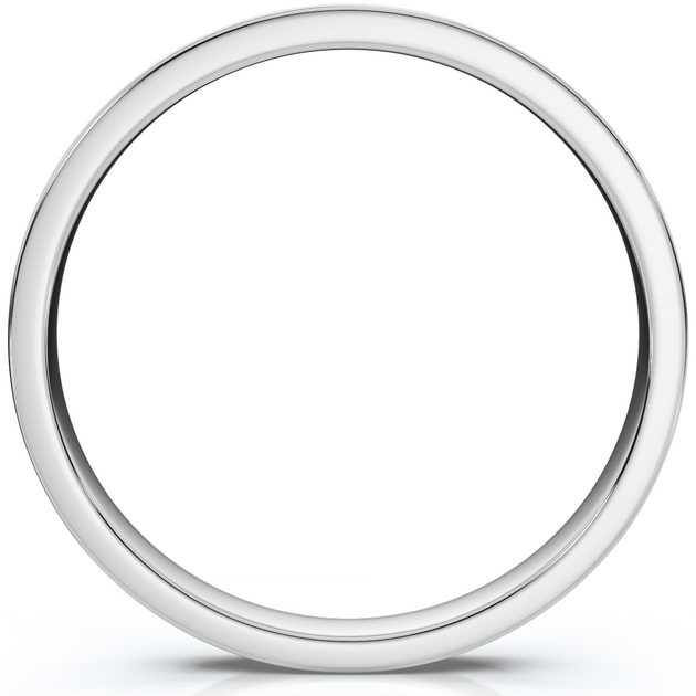 Pompeii3 Flat Wedding Band White Gold US 6.5 3