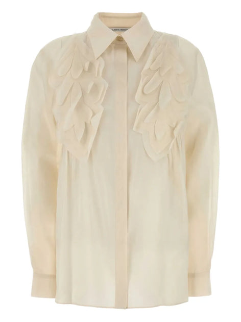 Alberta Ferretti Tailored Shirt Beige EU 42 2