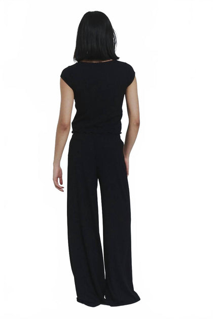 Find Me Now Button Lounge Pants Black Small 4