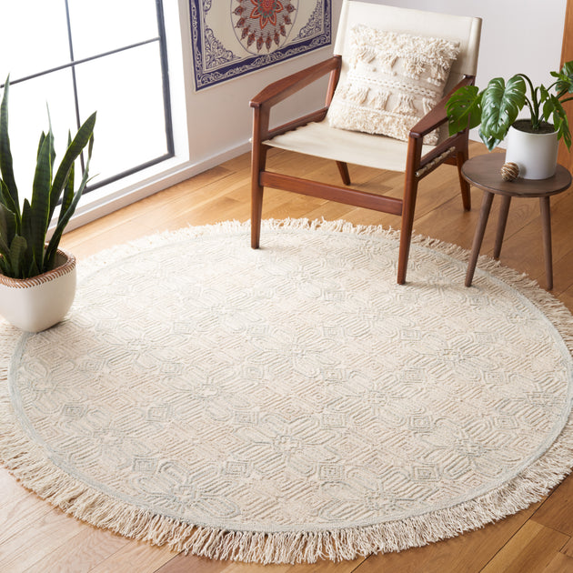 Safavieh Ikat IKT805 Area Rug Ivory/Light Blue 4