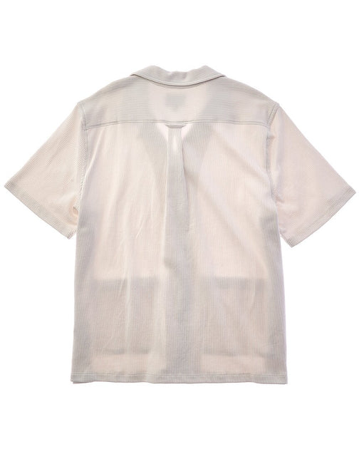 Todd Snyder Seersucker Guayabera Shirt Gray Mist Small 3