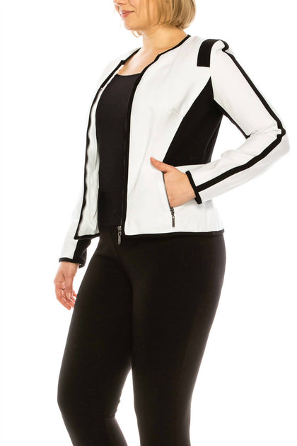 Peter Nygard Pocket Long Sleeve Blazer White XLarge 3