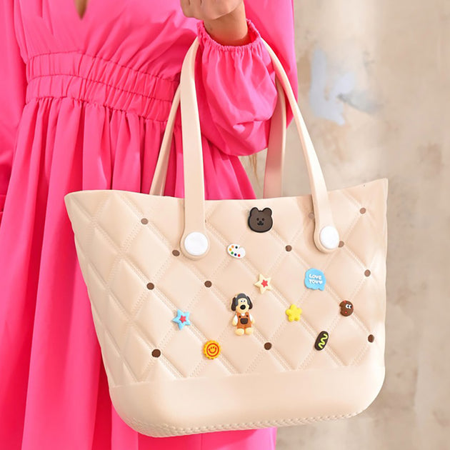 FASHNZFAB Charm Tote Bag Green One Size 4