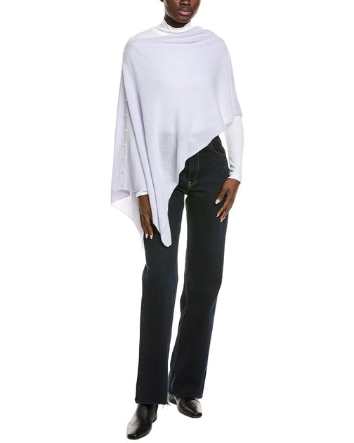 Hannah Rose Pearl Trim Cashmere Topper White One Size 2