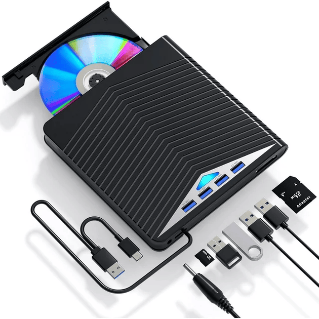 DIGICOM External CD DVD Drive Black 2